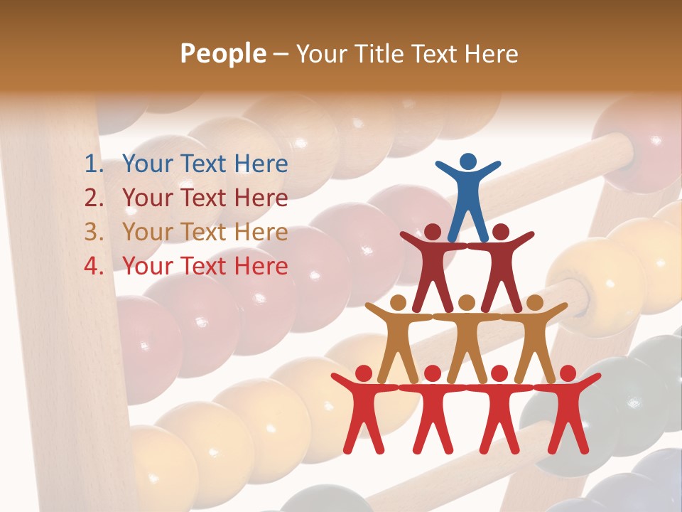 Student Wooden Balls Rod PowerPoint Template