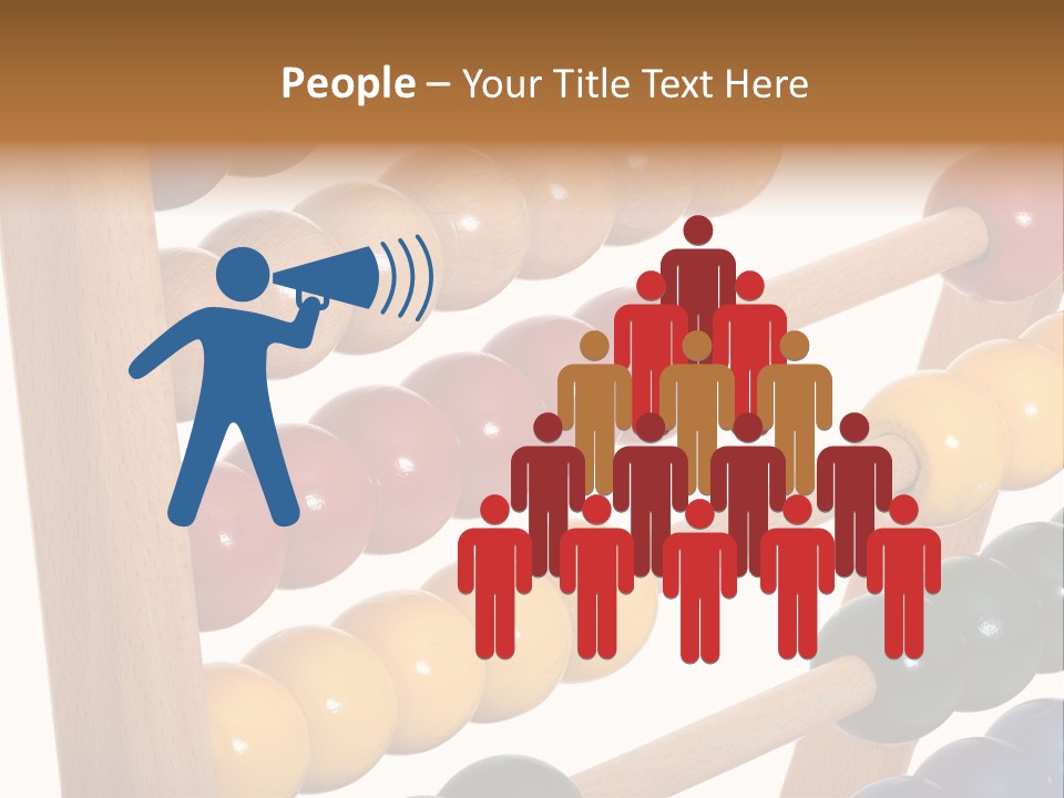 Student Wooden Balls Rod PowerPoint Template