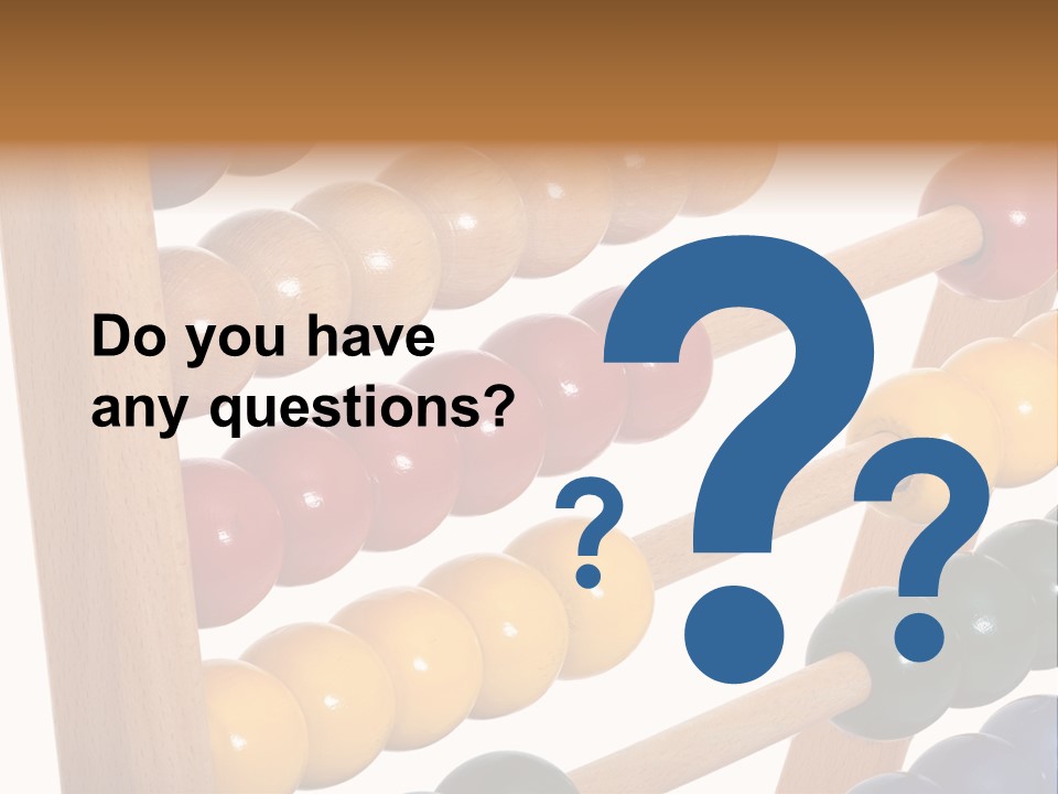 Student Wooden Balls Rod PowerPoint Template