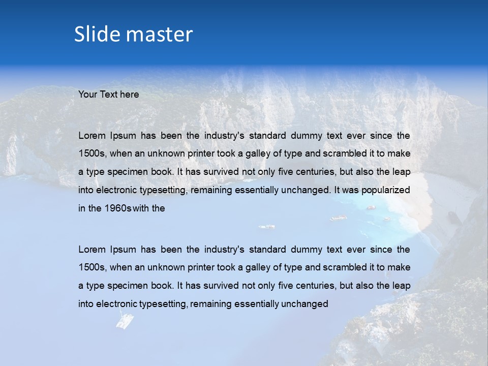 Swimming Beauty In Nature Cliff PowerPoint Template