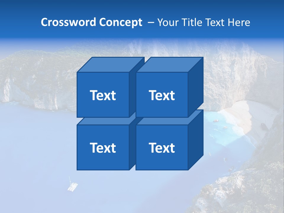 Swimming Beauty In Nature Cliff PowerPoint Template