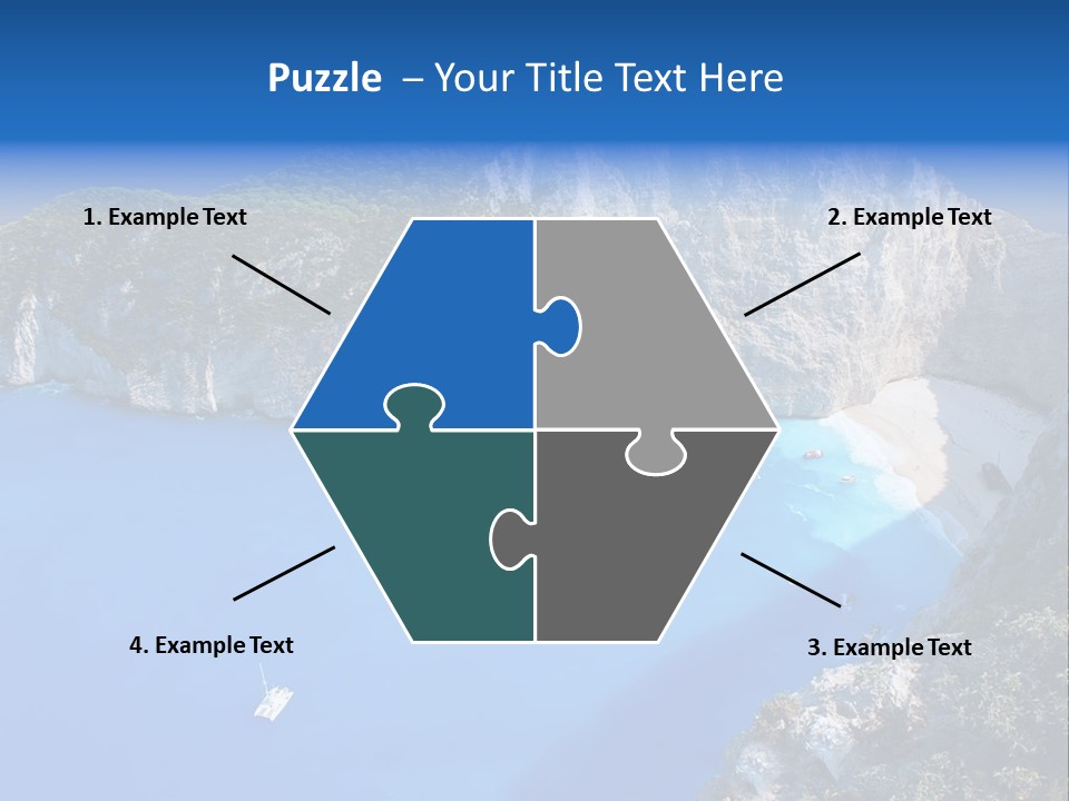 Swimming Beauty In Nature Cliff PowerPoint Template