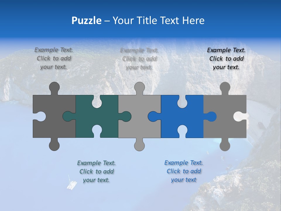 Swimming Beauty In Nature Cliff PowerPoint Template