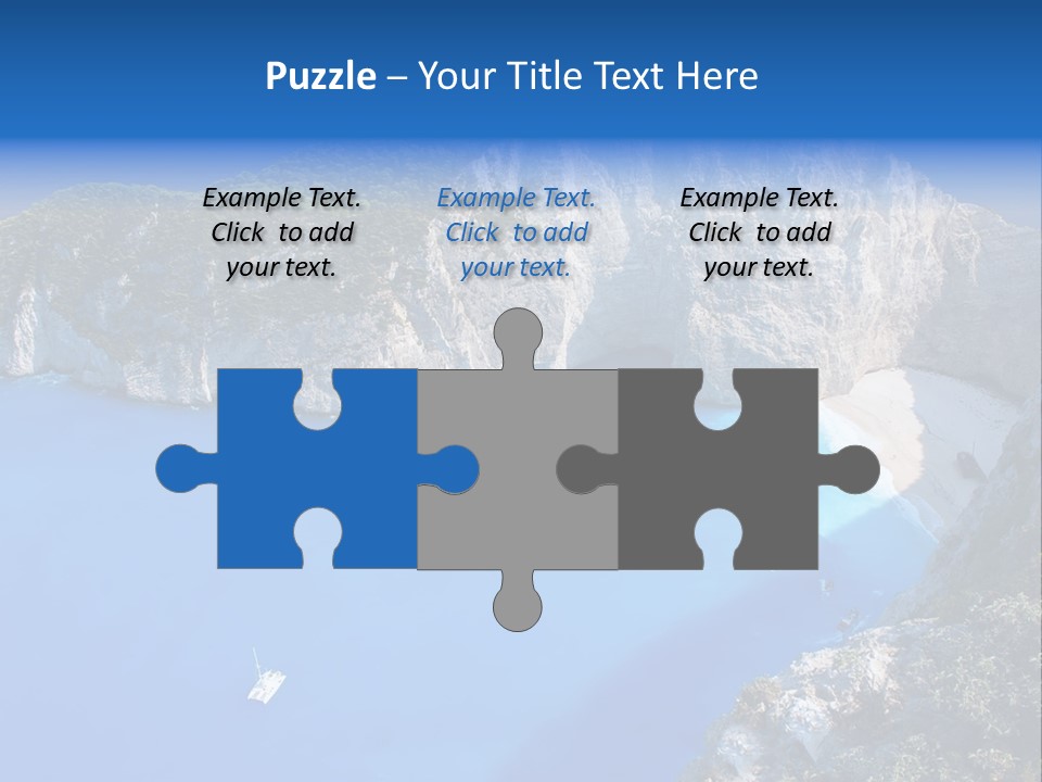 Swimming Beauty In Nature Cliff PowerPoint Template