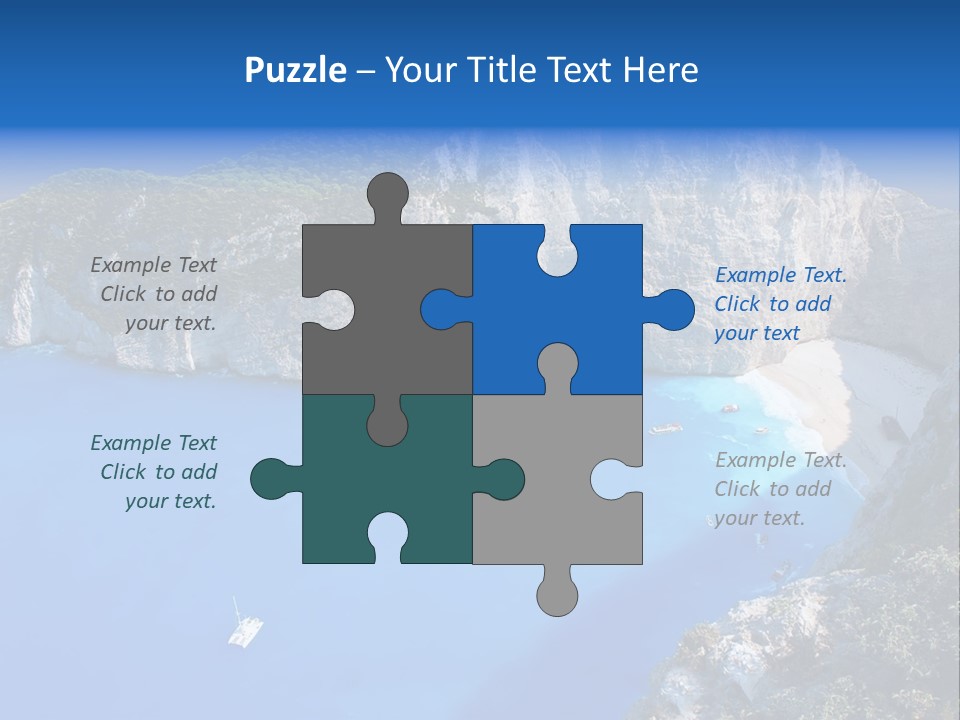 Swimming Beauty In Nature Cliff PowerPoint Template