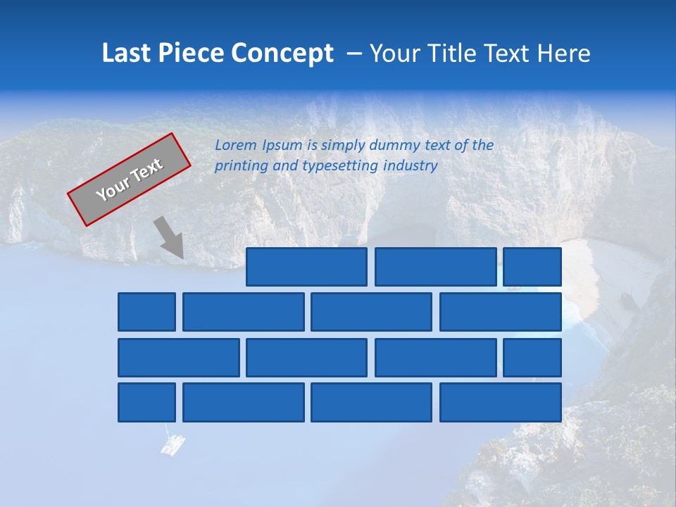 Swimming Beauty In Nature Cliff PowerPoint Template