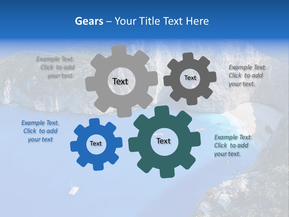 Swimming Beauty In Nature Cliff PowerPoint Template