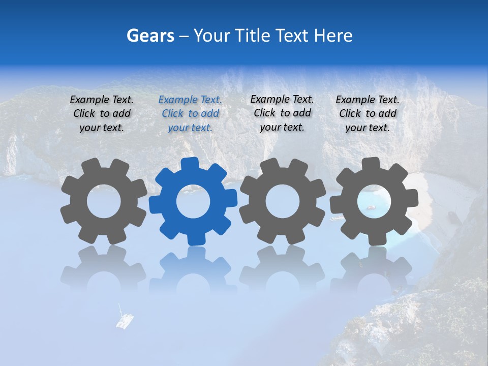 Swimming Beauty In Nature Cliff PowerPoint Template