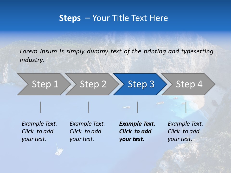 Swimming Beauty In Nature Cliff PowerPoint Template