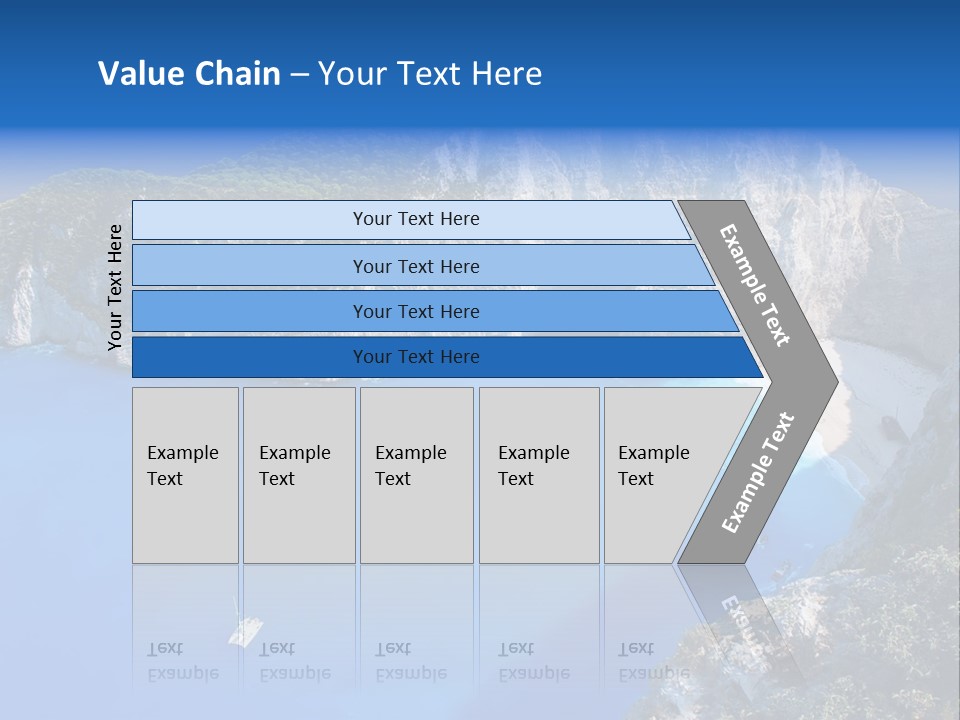 Swimming Beauty In Nature Cliff PowerPoint Template