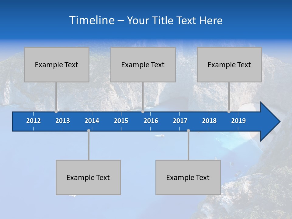 Swimming Beauty In Nature Cliff PowerPoint Template