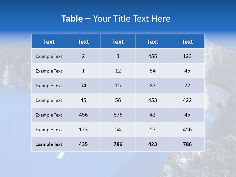 Swimming Beauty In Nature Cliff PowerPoint Template