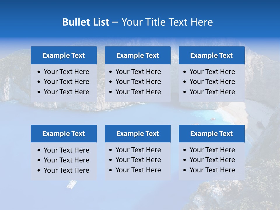 Swimming Beauty In Nature Cliff PowerPoint Template