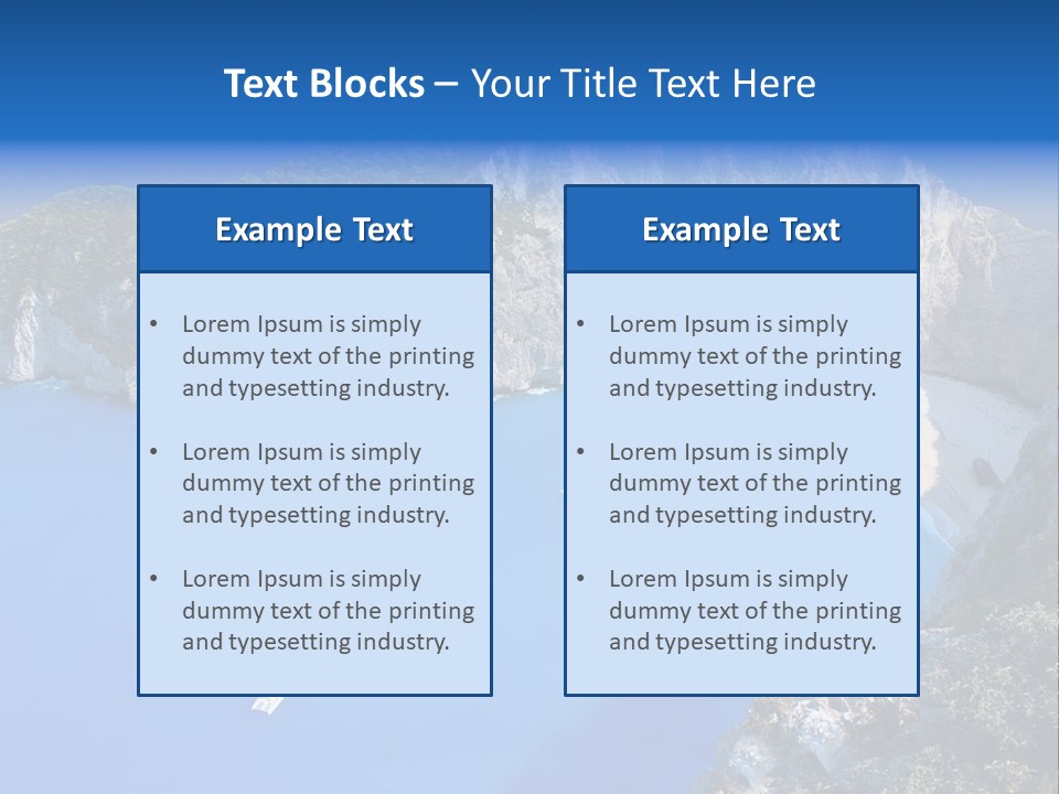 Swimming Beauty In Nature Cliff PowerPoint Template