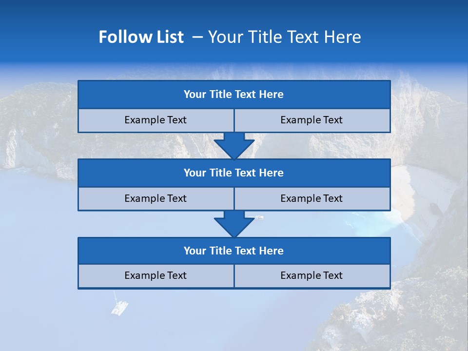 Swimming Beauty In Nature Cliff PowerPoint Template