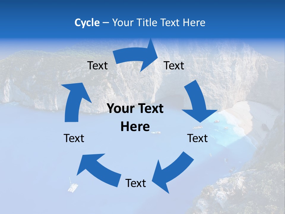 Swimming Beauty In Nature Cliff PowerPoint Template