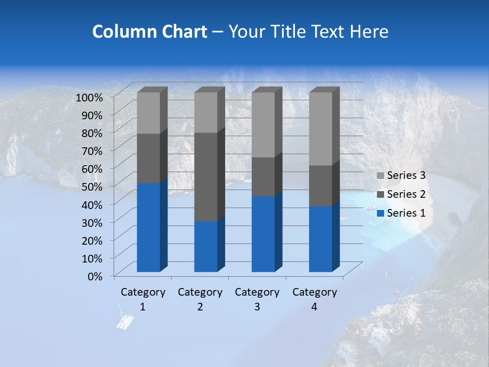 Swimming Beauty In Nature Cliff PowerPoint Template