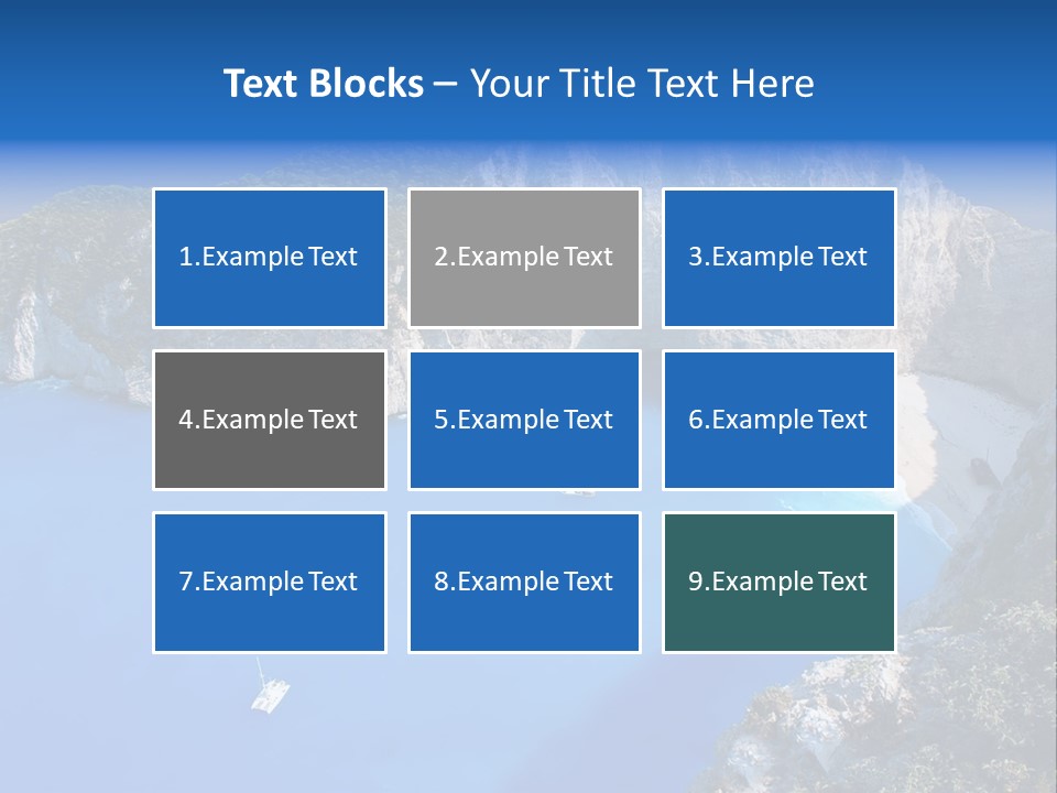 Swimming Beauty In Nature Cliff PowerPoint Template