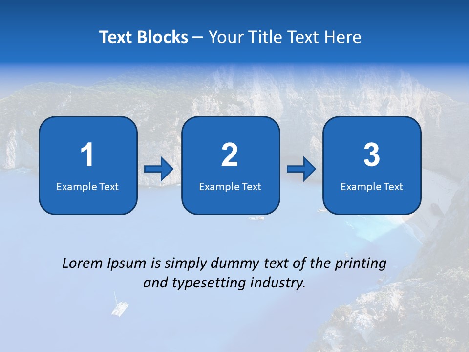 Swimming Beauty In Nature Cliff PowerPoint Template