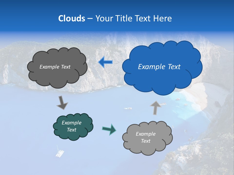 Swimming Beauty In Nature Cliff PowerPoint Template