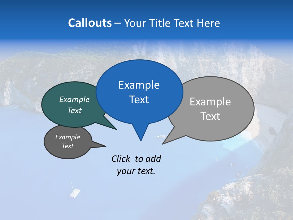 Swimming Beauty In Nature Cliff PowerPoint Template