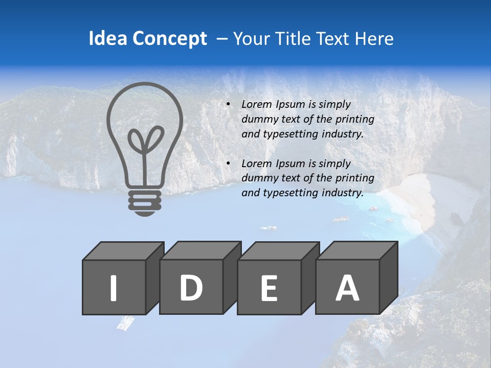 Swimming Beauty In Nature Cliff PowerPoint Template