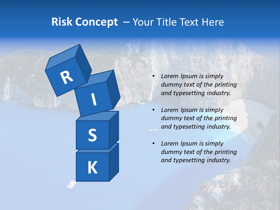 Swimming Beauty In Nature Cliff PowerPoint Template