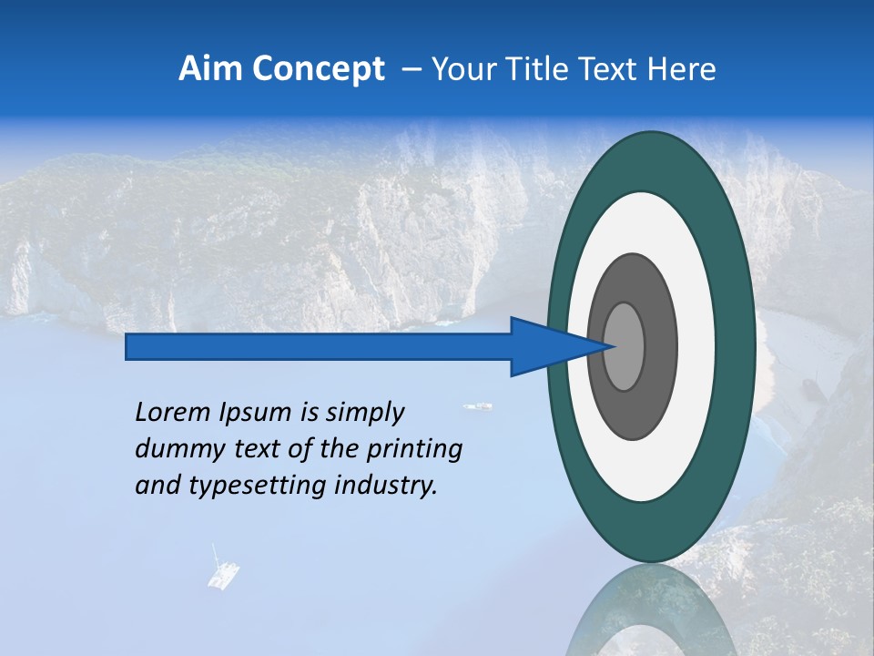 Swimming Beauty In Nature Cliff PowerPoint Template