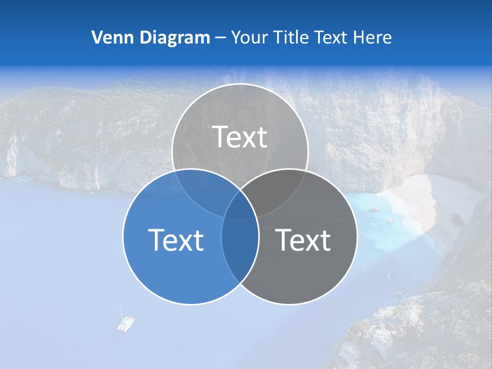 Swimming Beauty In Nature Cliff PowerPoint Template