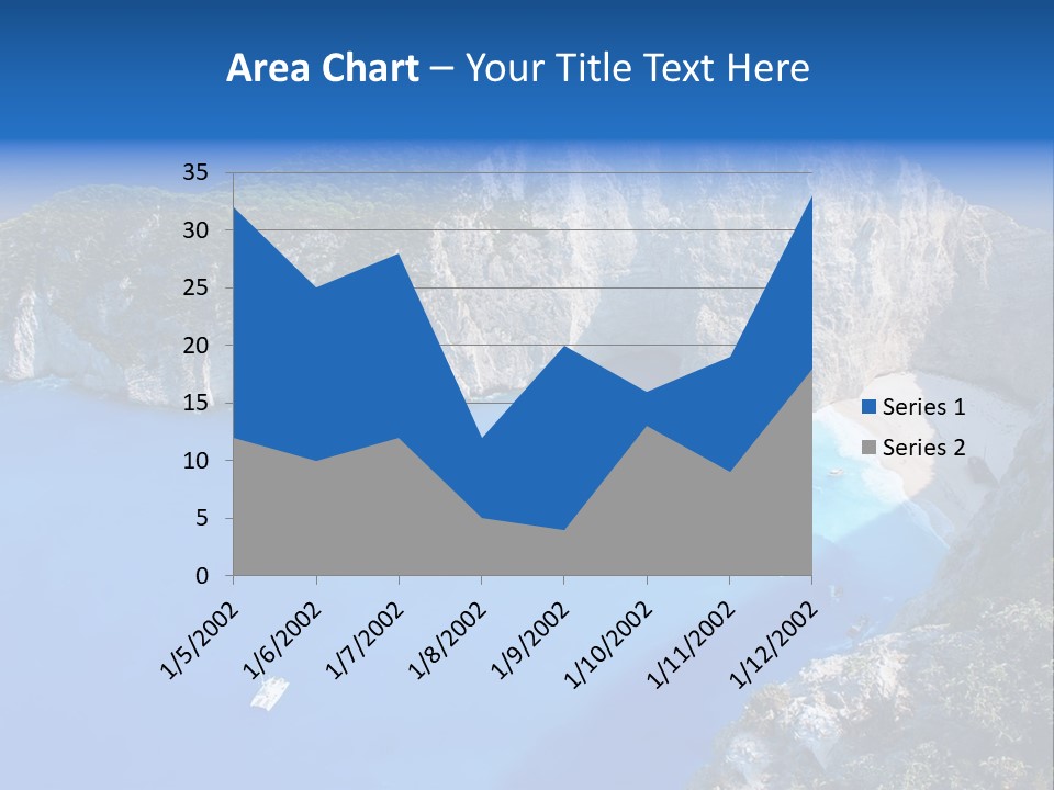 Swimming Beauty In Nature Cliff PowerPoint Template