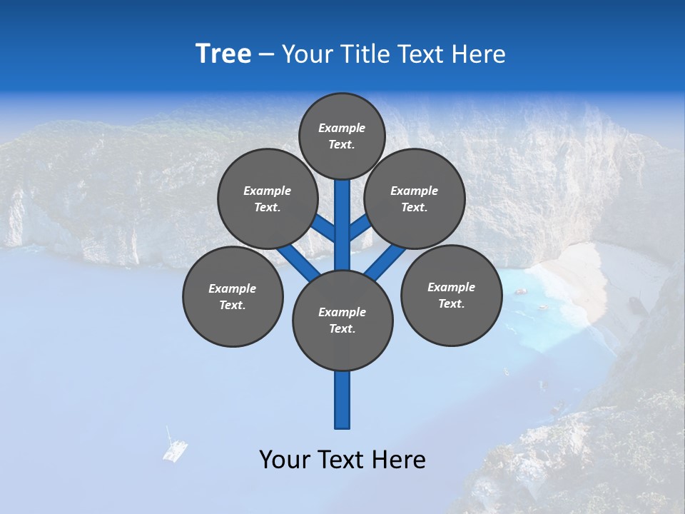 Swimming Beauty In Nature Cliff PowerPoint Template