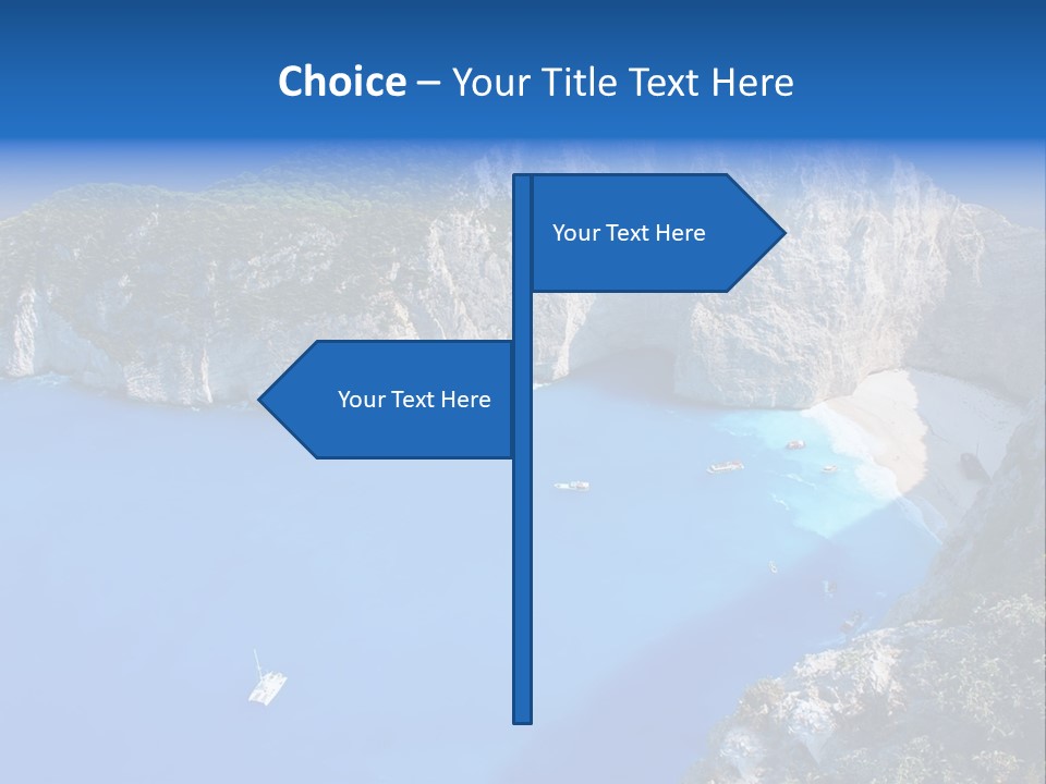 Swimming Beauty In Nature Cliff PowerPoint Template