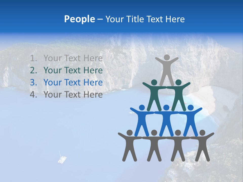 Swimming Beauty In Nature Cliff PowerPoint Template