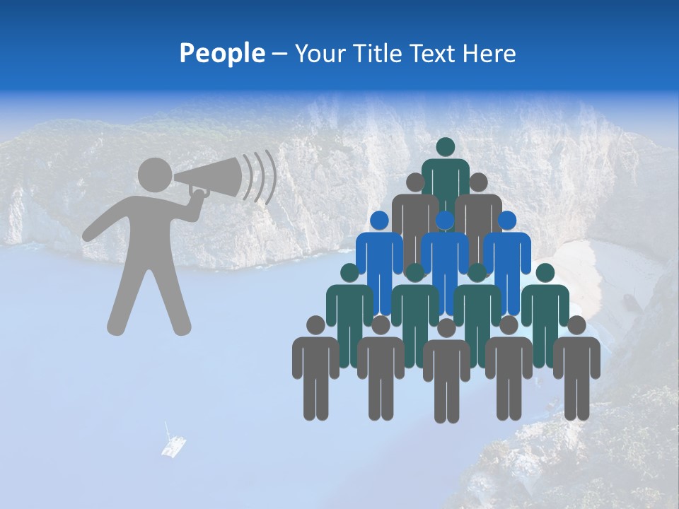 Swimming Beauty In Nature Cliff PowerPoint Template