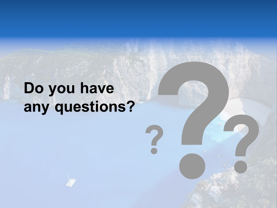 Swimming Beauty In Nature Cliff PowerPoint Template