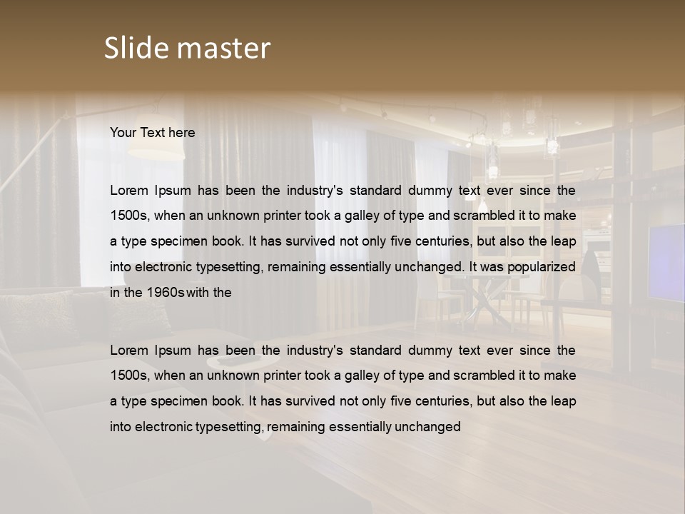 Room Chamber Drape PowerPoint Template