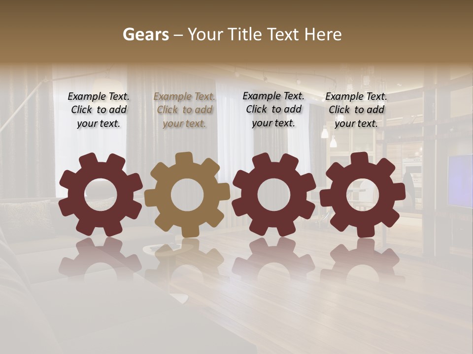 Room Chamber Drape PowerPoint Template