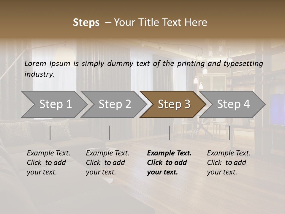 Room Chamber Drape PowerPoint Template