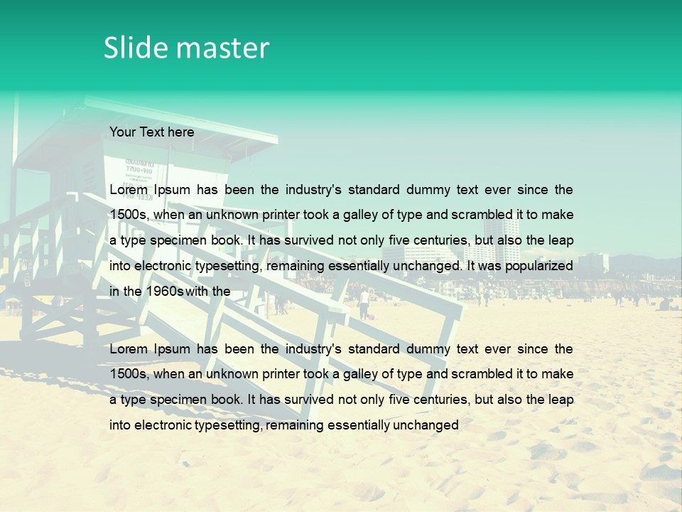 Golden Wallpaper Water PowerPoint Template