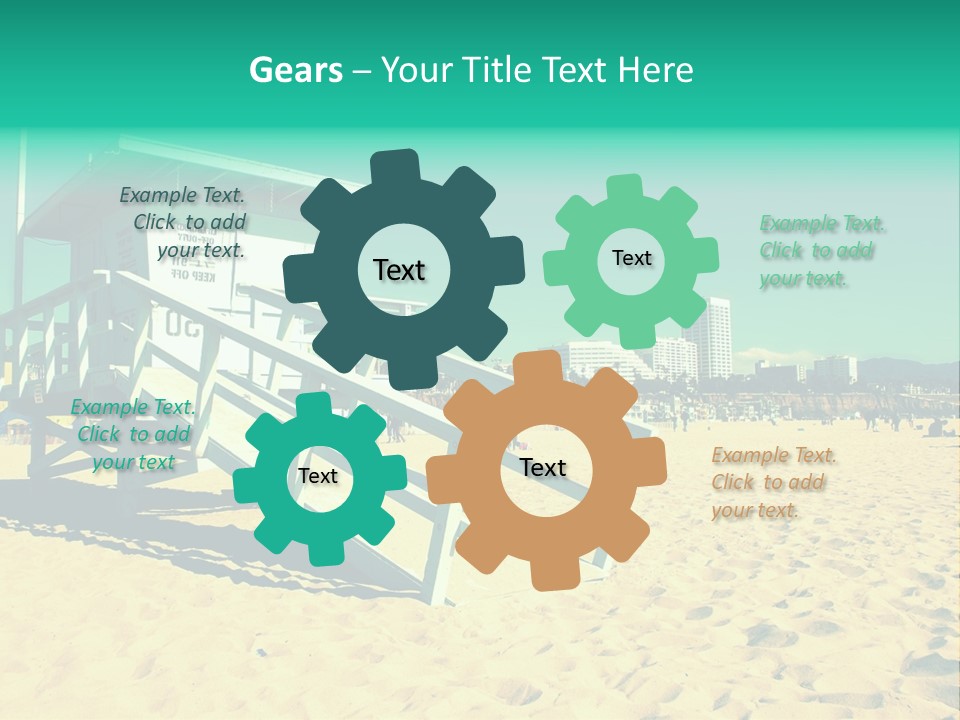 Golden Wallpaper Water PowerPoint Template