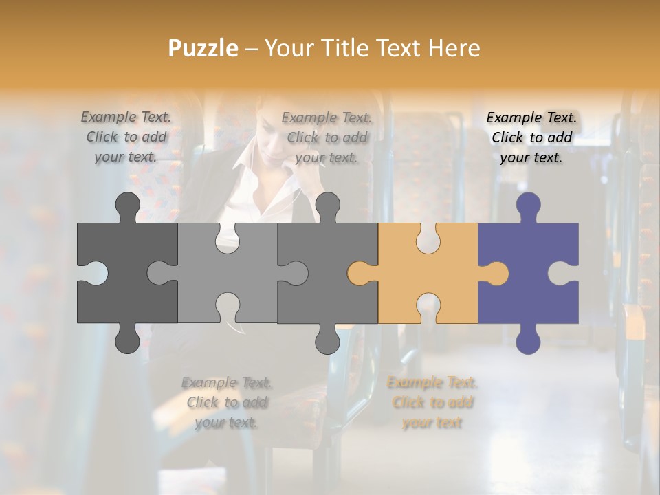 Music Woman Caucasian PowerPoint Template