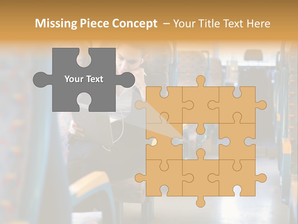 Music Woman Caucasian PowerPoint Template