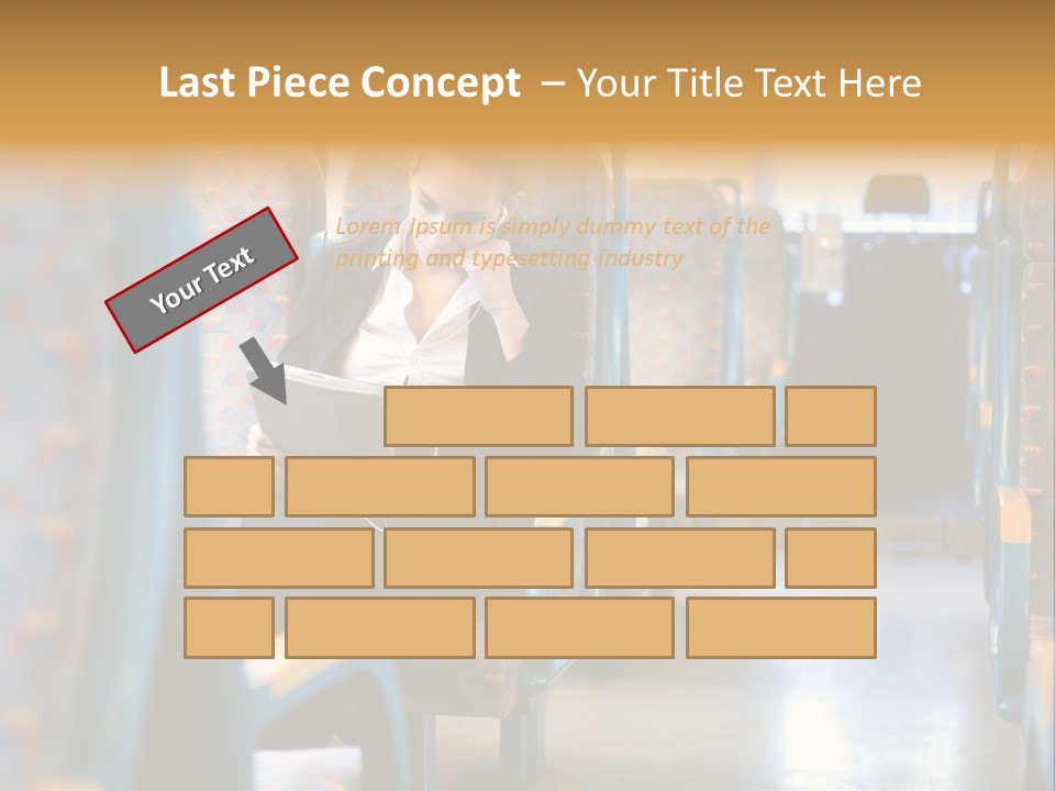 Music Woman Caucasian PowerPoint Template