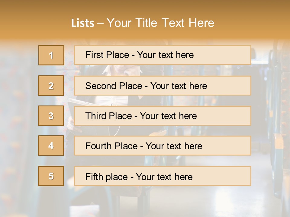 Music Woman Caucasian PowerPoint Template