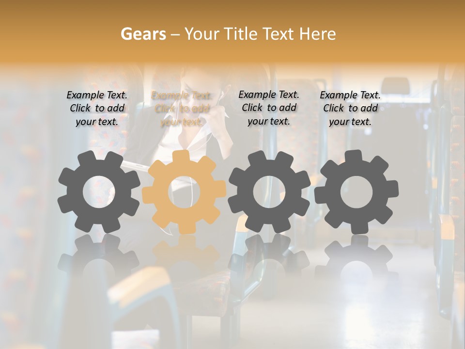 Music Woman Caucasian PowerPoint Template