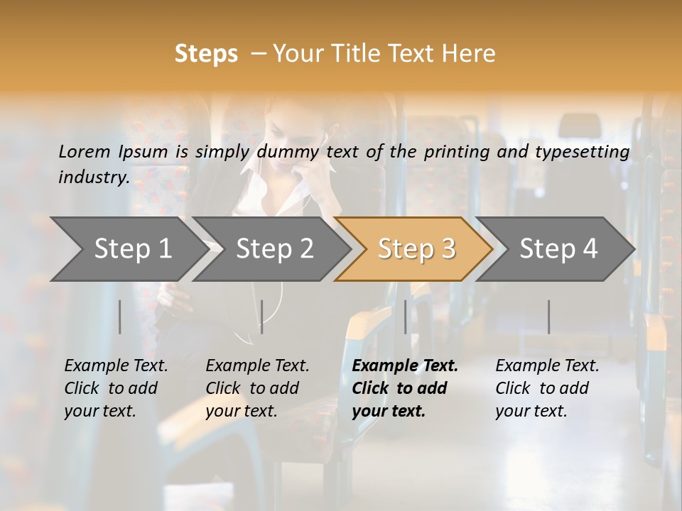 Music Woman Caucasian PowerPoint Template