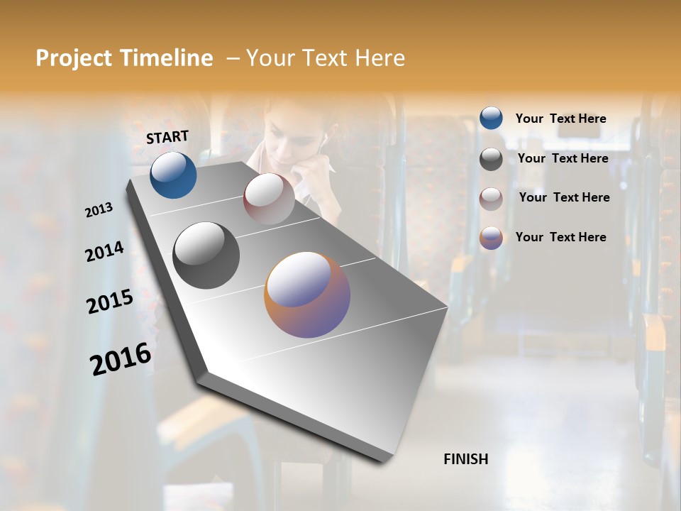 Music Woman Caucasian PowerPoint Template