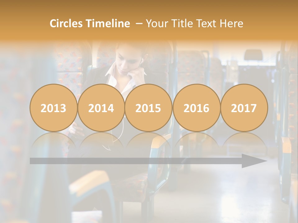 Music Woman Caucasian PowerPoint Template