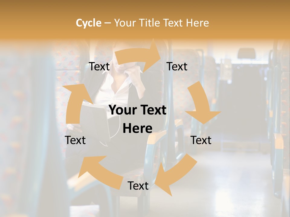 Music Woman Caucasian PowerPoint Template