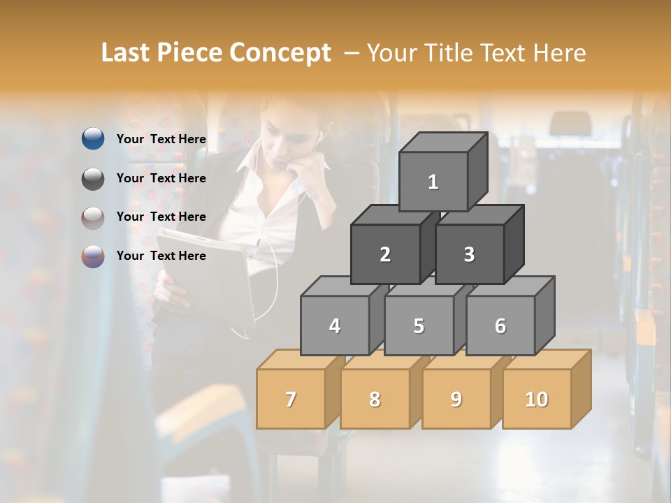 Music Woman Caucasian PowerPoint Template